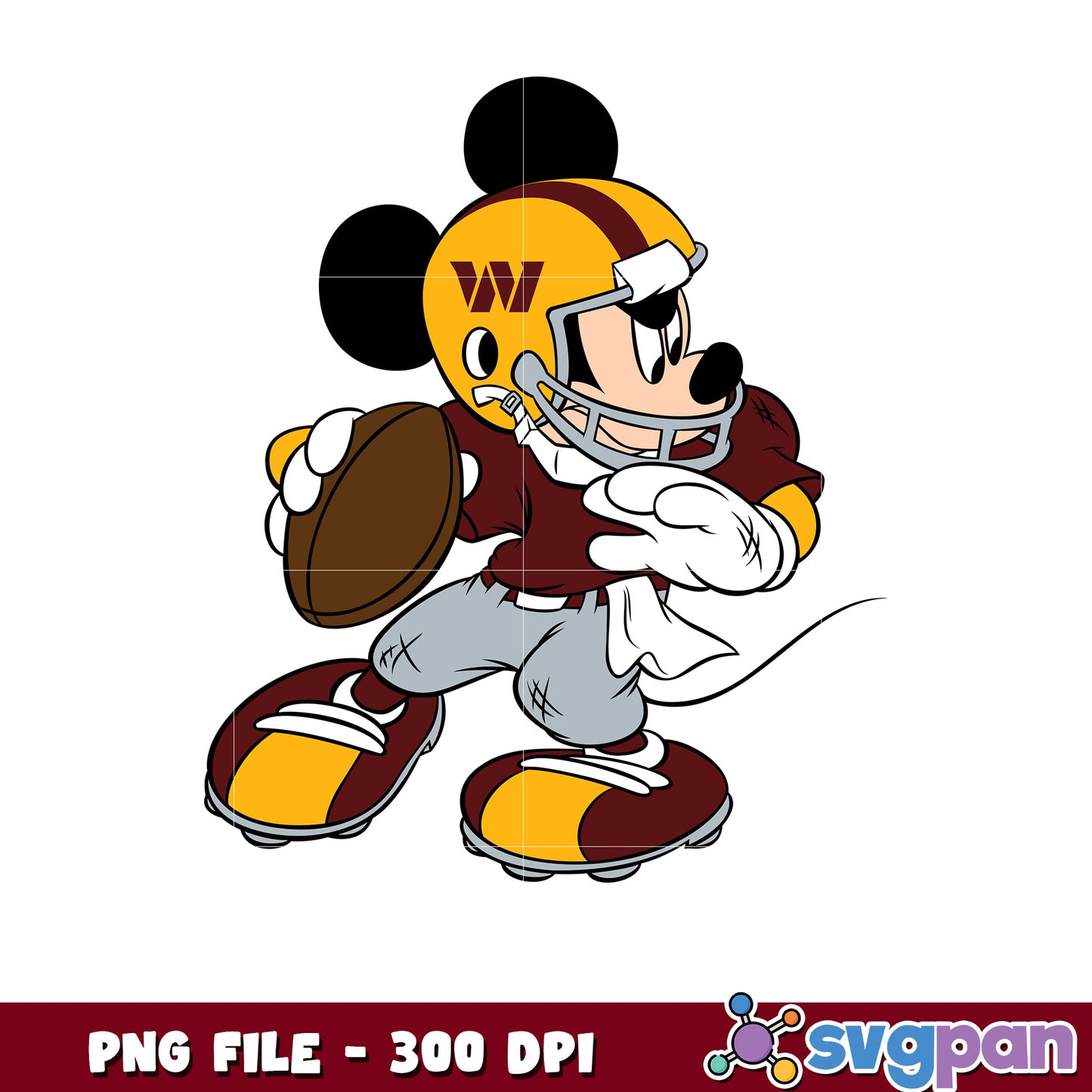 Washington commanders nfl mickey mouse logo png, american football league png, nfl teams png