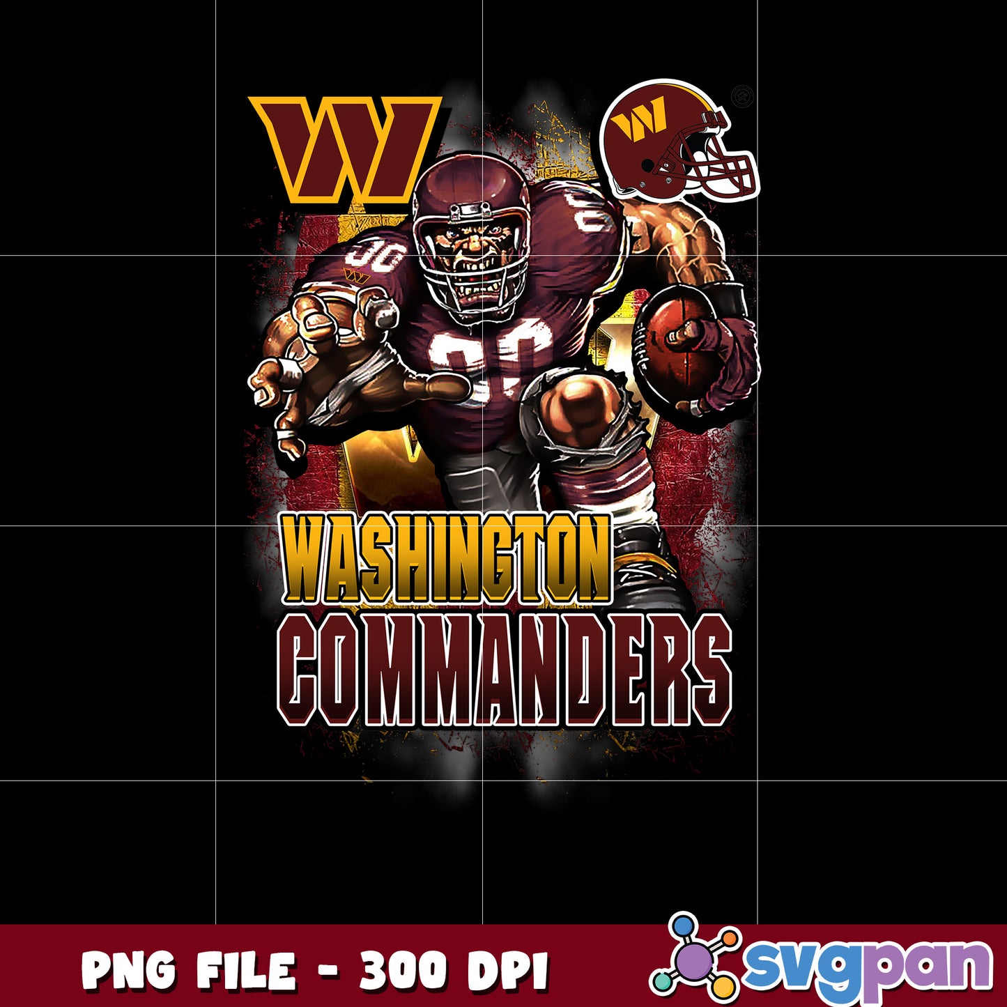 Washinton commanders logo helmet and mascot png, super bowl png, american football png