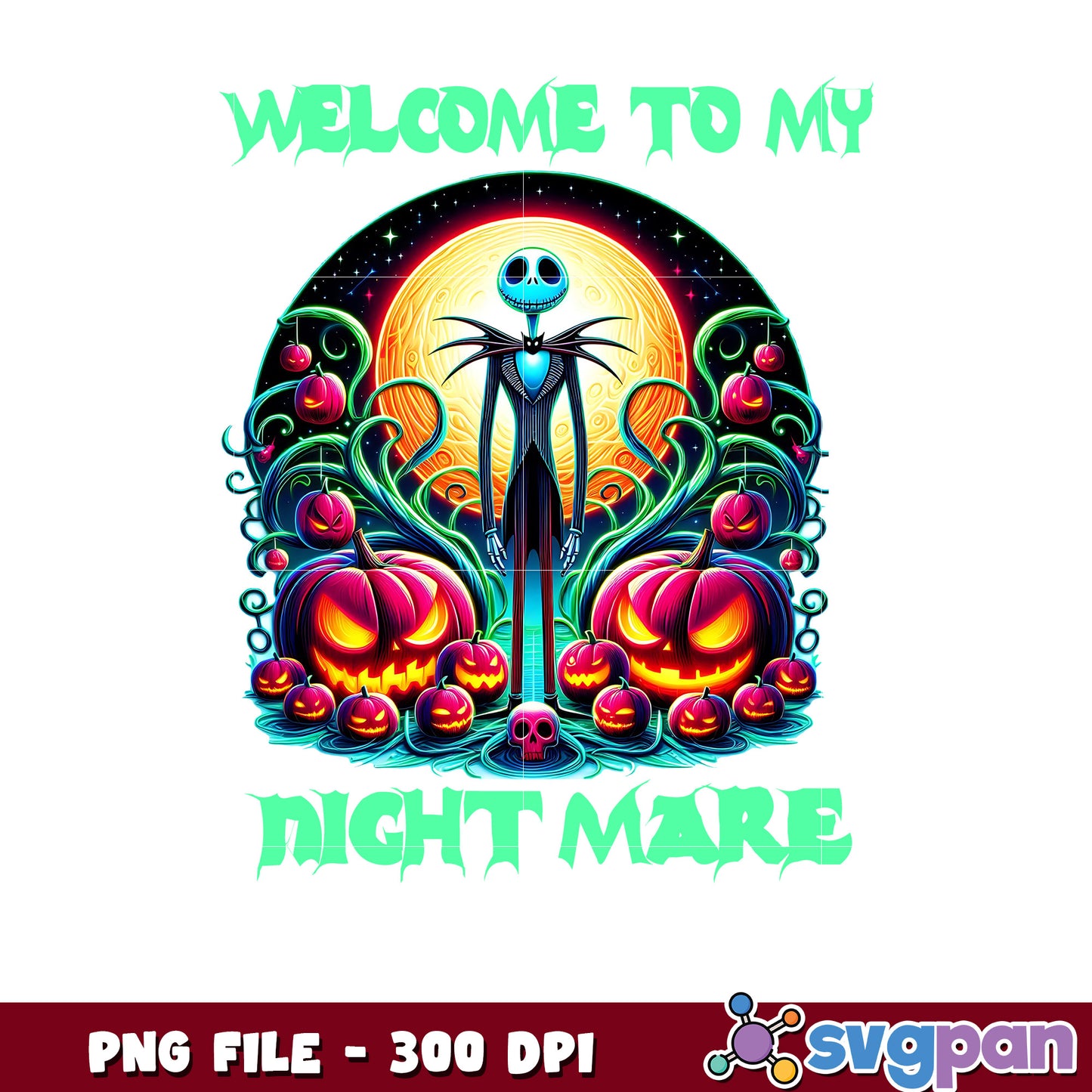 Welcome to my nightmare png, spooky halloween png, halloween candy png