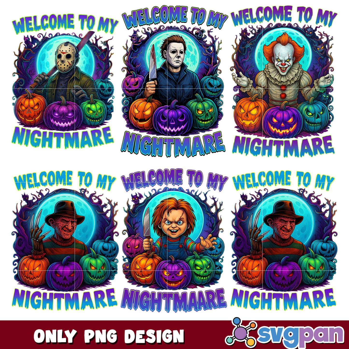 Welcome to my nightmare png bundle