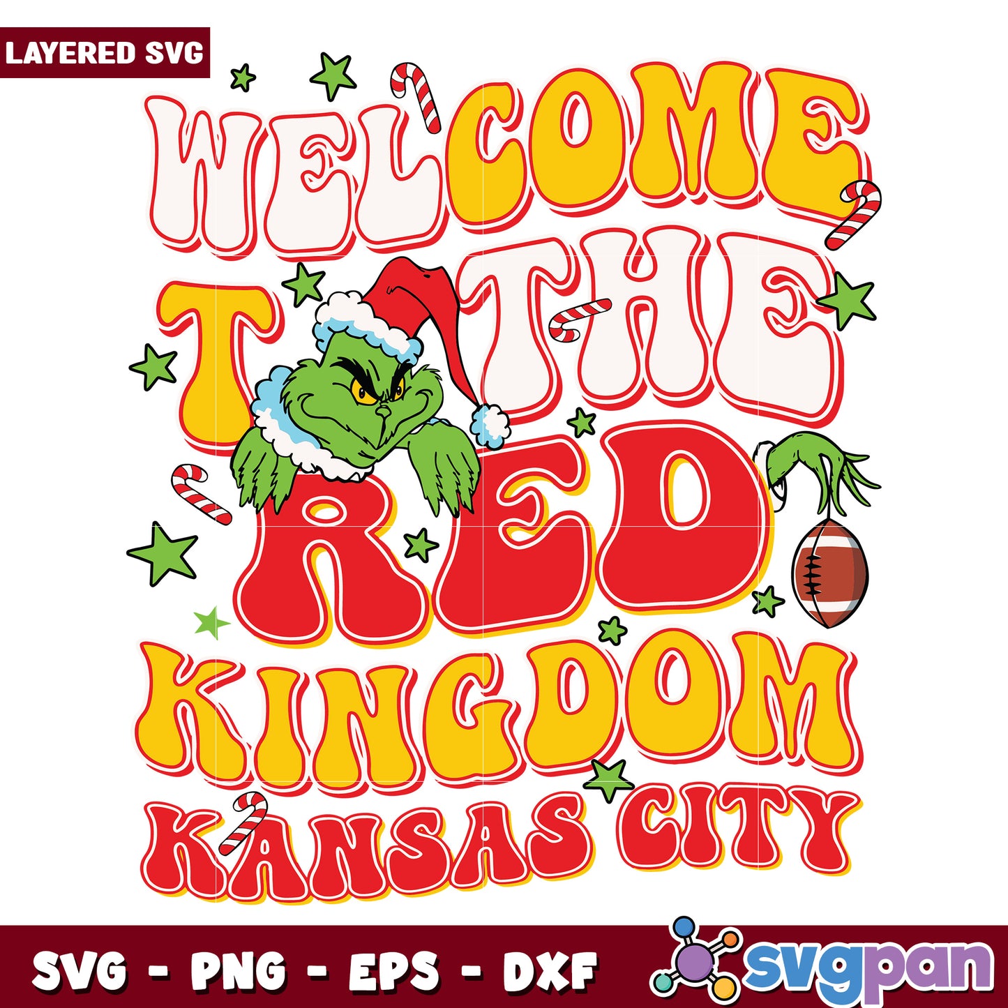 Welcome to the red kingdom svg, christmas season svg, new year grinch svg