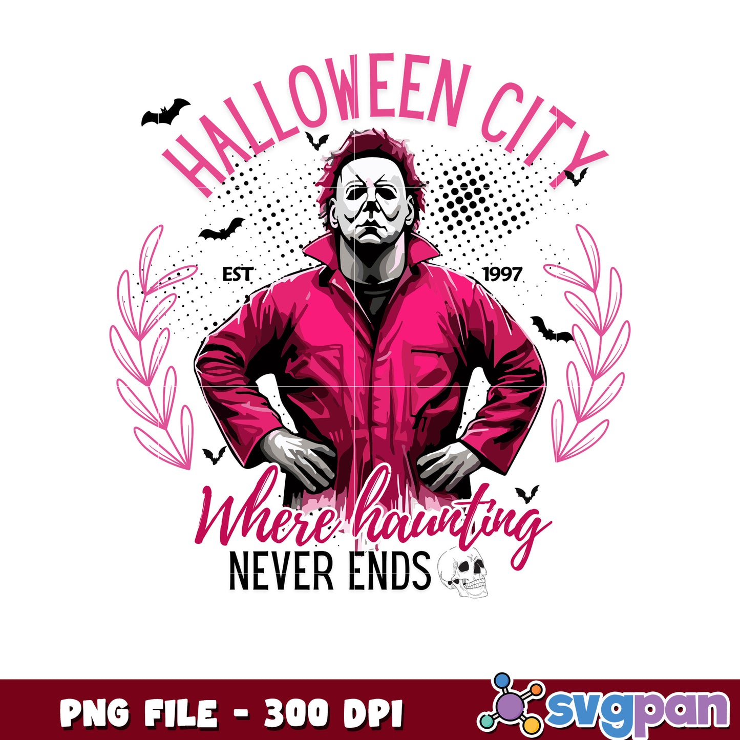 Where haunting never ends png, halloween horror characters png, halloween town png
