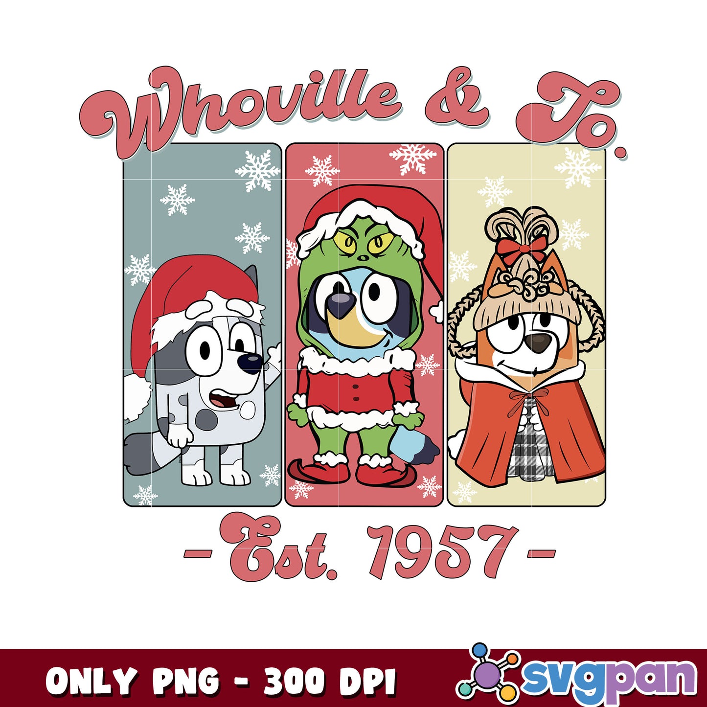 Whoville & Co. est 1957 bluey png