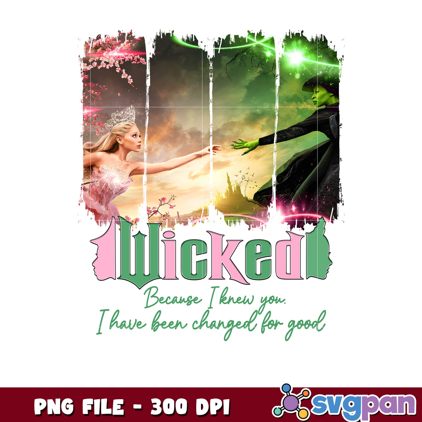 Wicked PNG Elphaba & Galinda Artwork