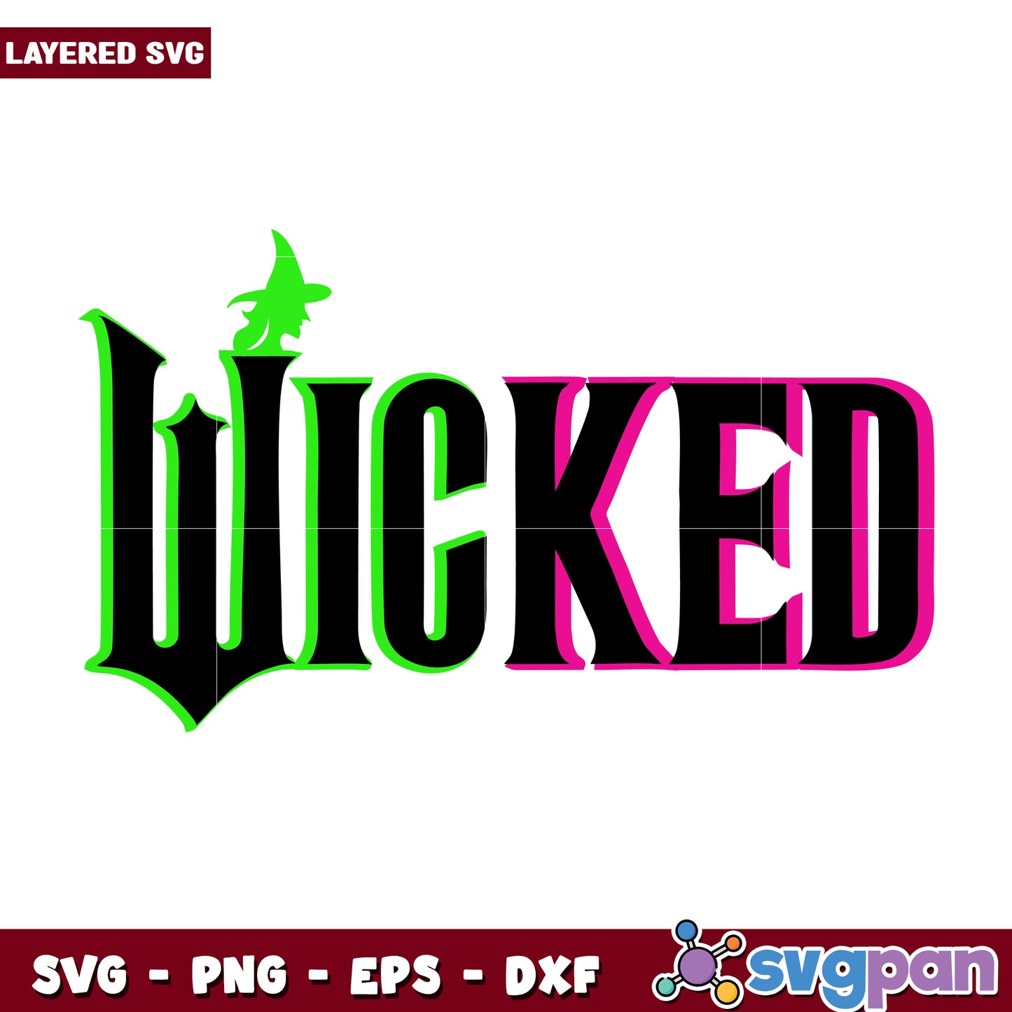 Wicked logo design design svg, wicked movie svg, good witch svg
