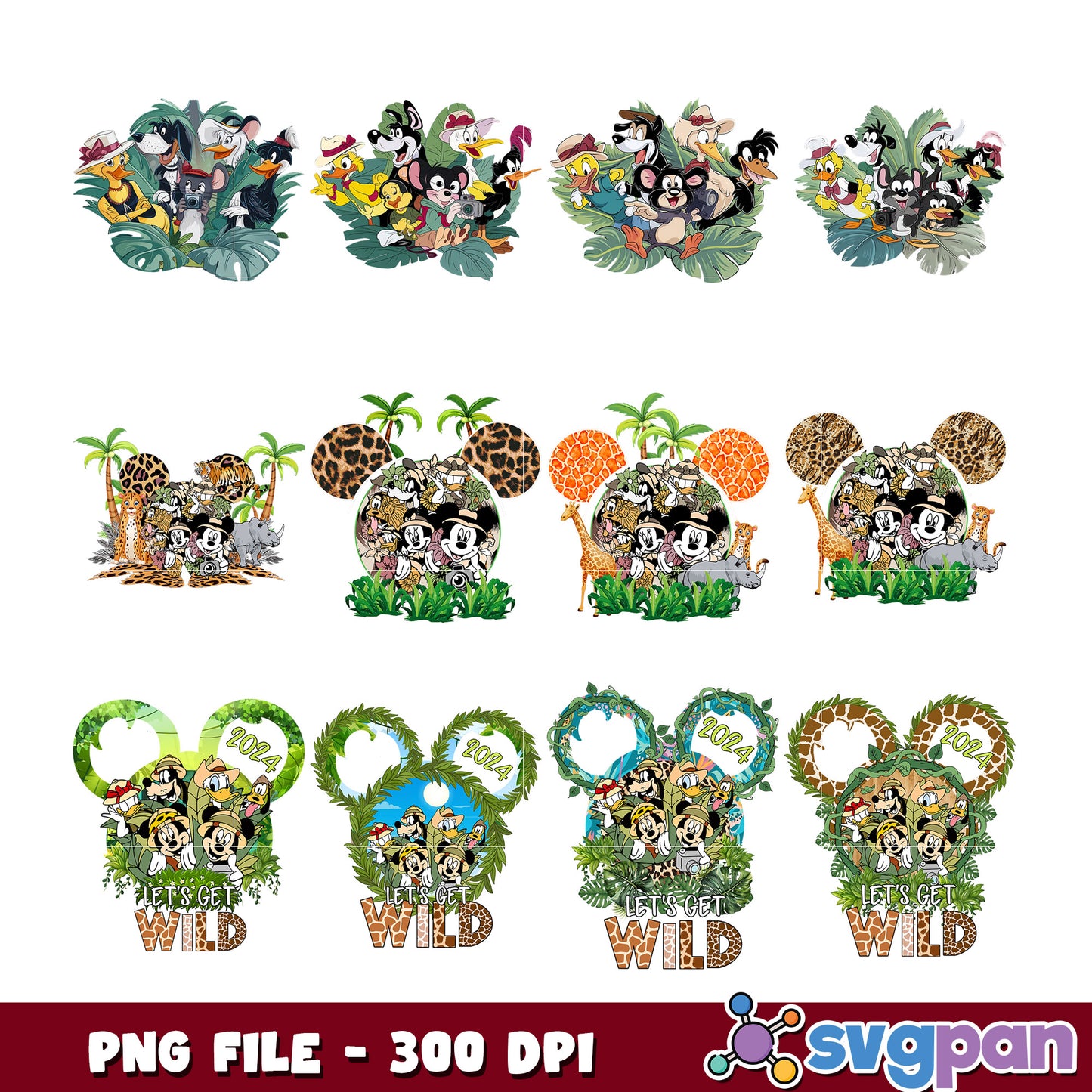 Wild Adventure Character Bundle PNG Files Download
