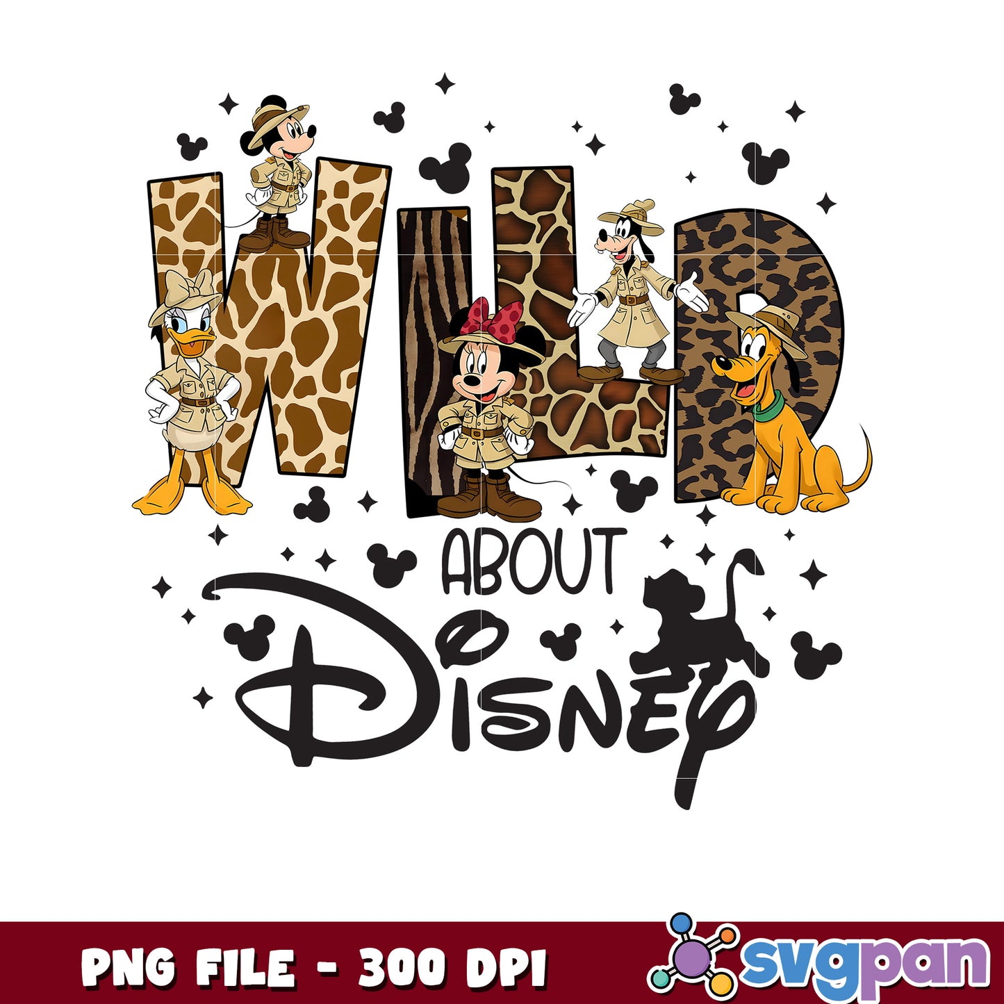 Wild about disney png, disney characters png, walt disney png