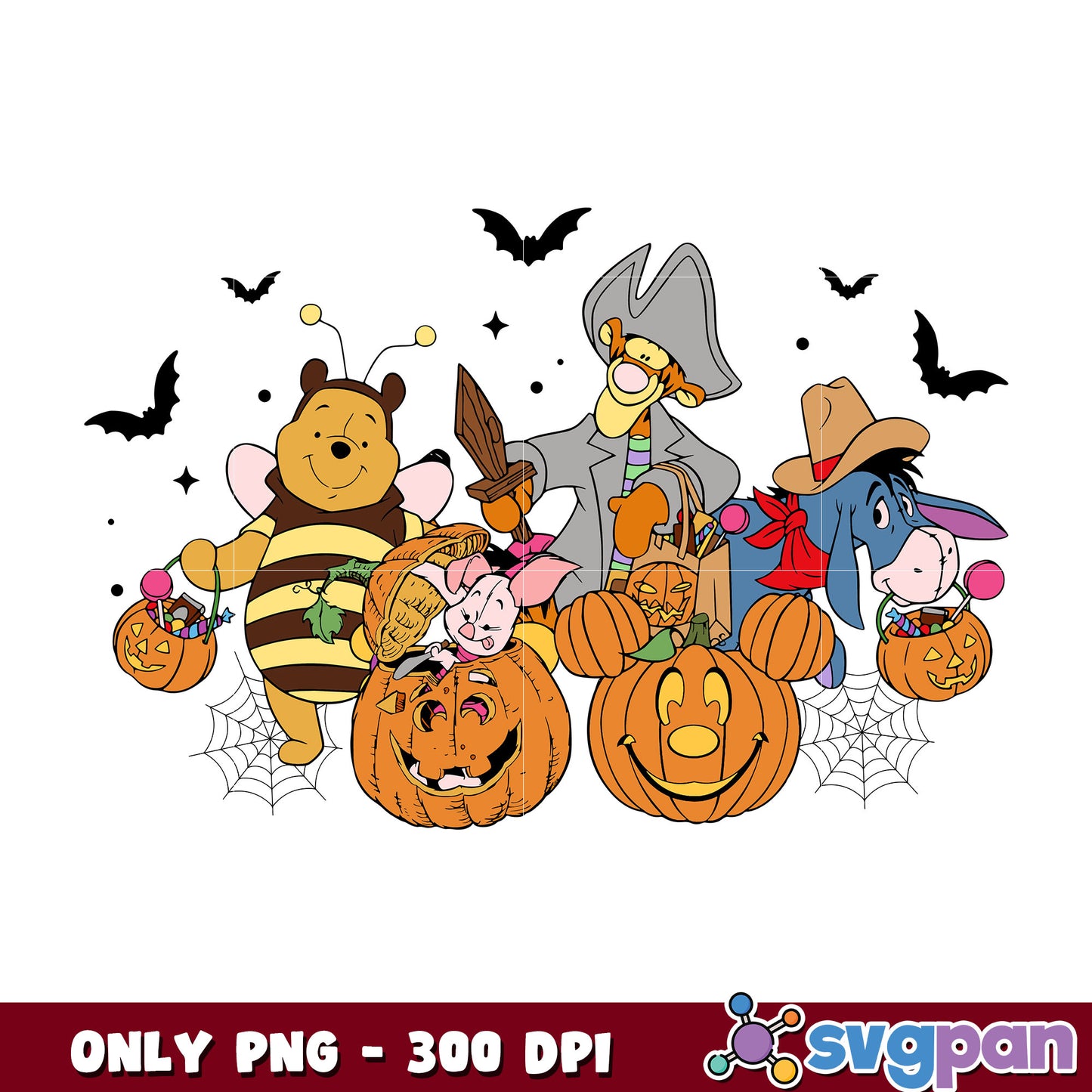 Winnie the pooh pumpkin png, winnie the pooh png, Disney halloween png
