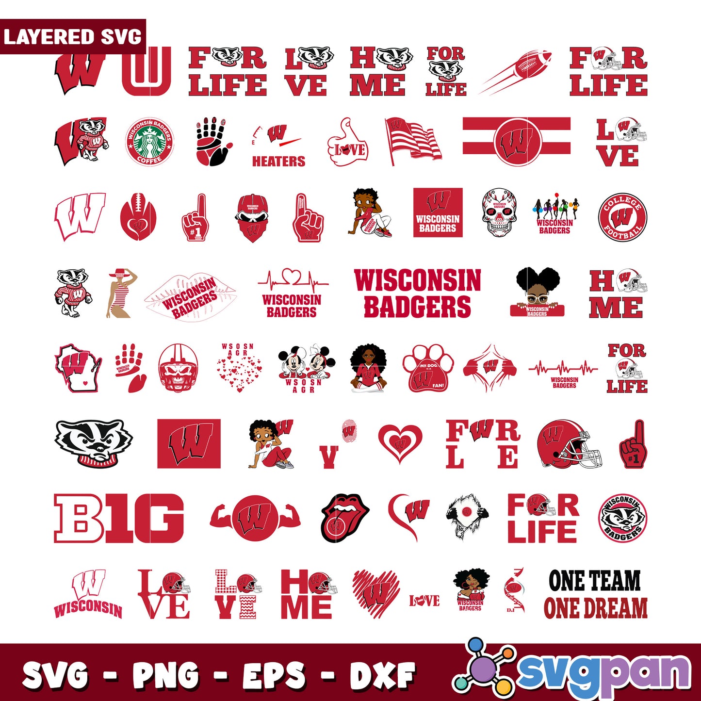Wisconsin Badgers SVG Bundle