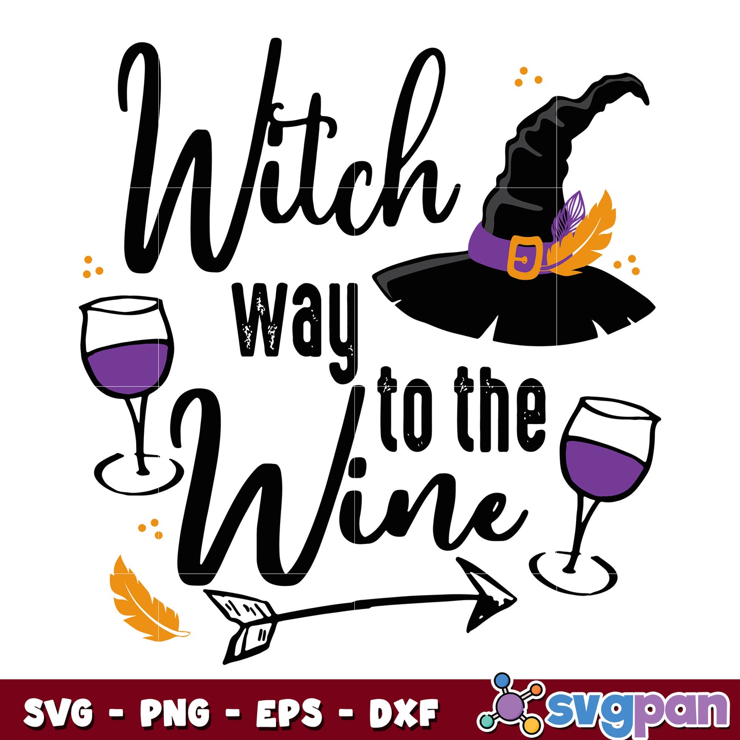 Witch Way To The Wine svg