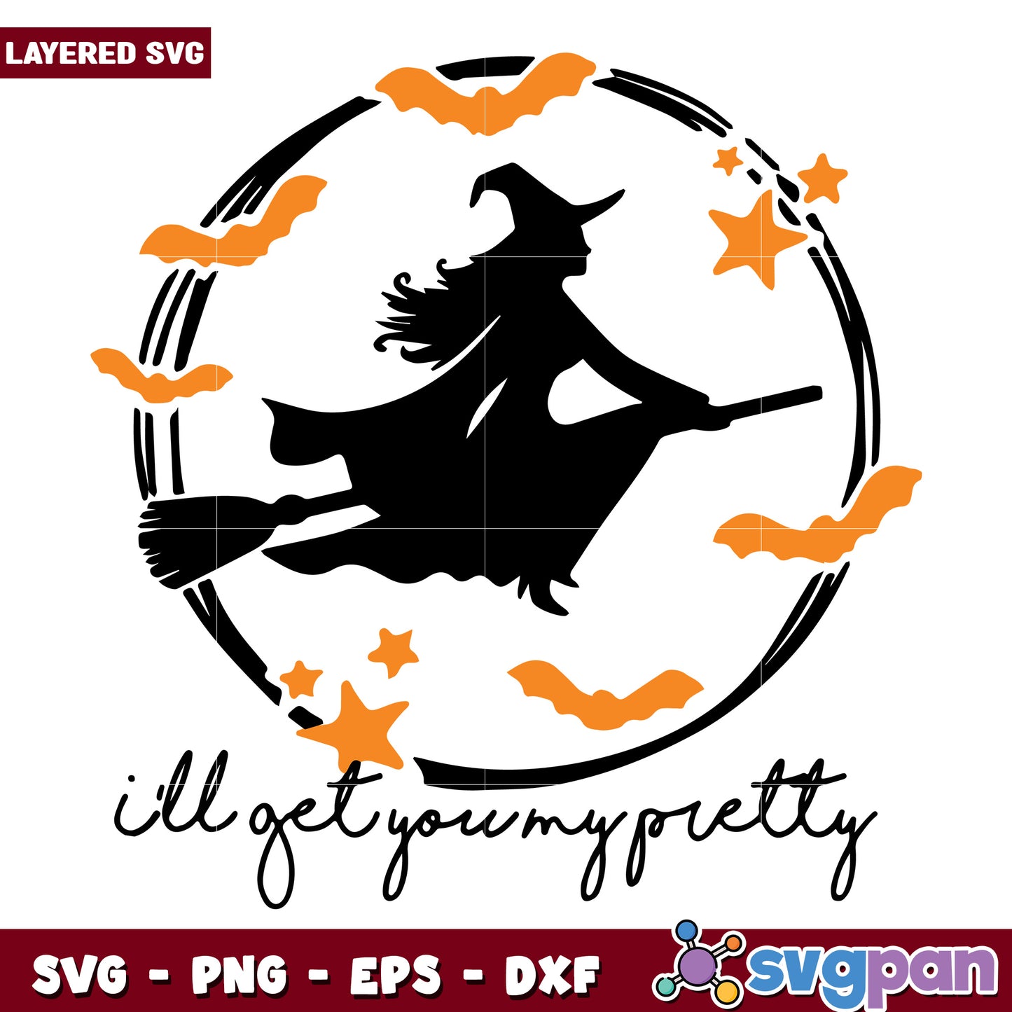 Witch i'll get you my pretty svg, halloween killers svg, spooky cartoons characters svg