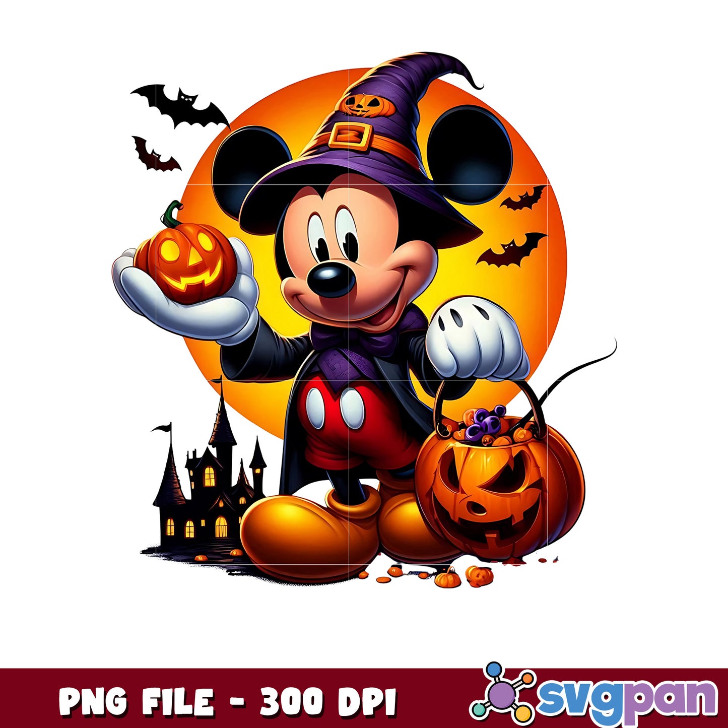 Witchy mickey png, spooky season png, halloween pajamas png
