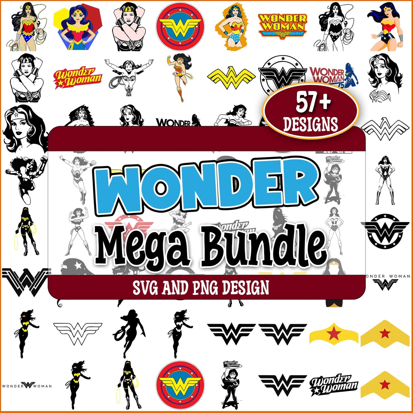 Wonder woman svg bundle