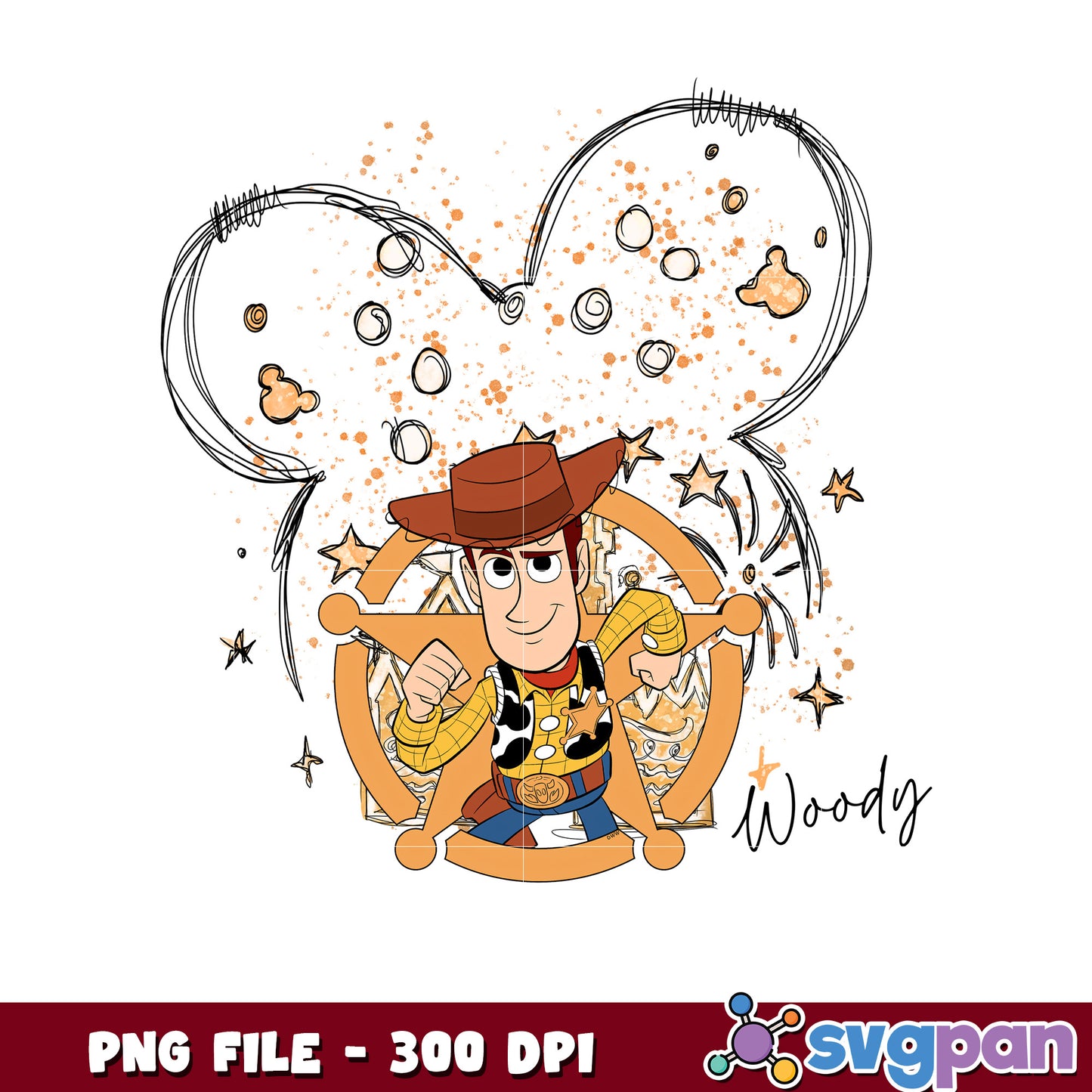 Woody toy story png, disneyland png, disney movies png