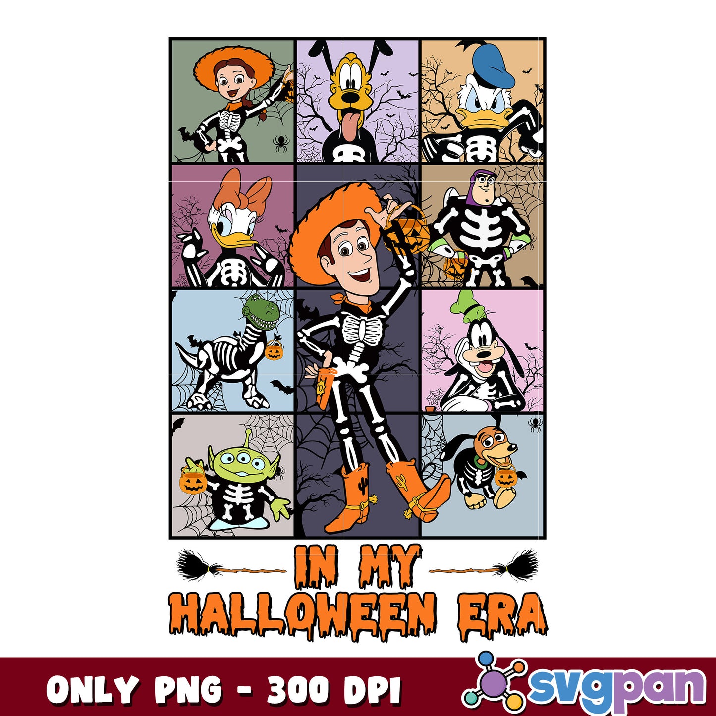 Woody toy story skeleton png, toy story png, halloween skeleton png