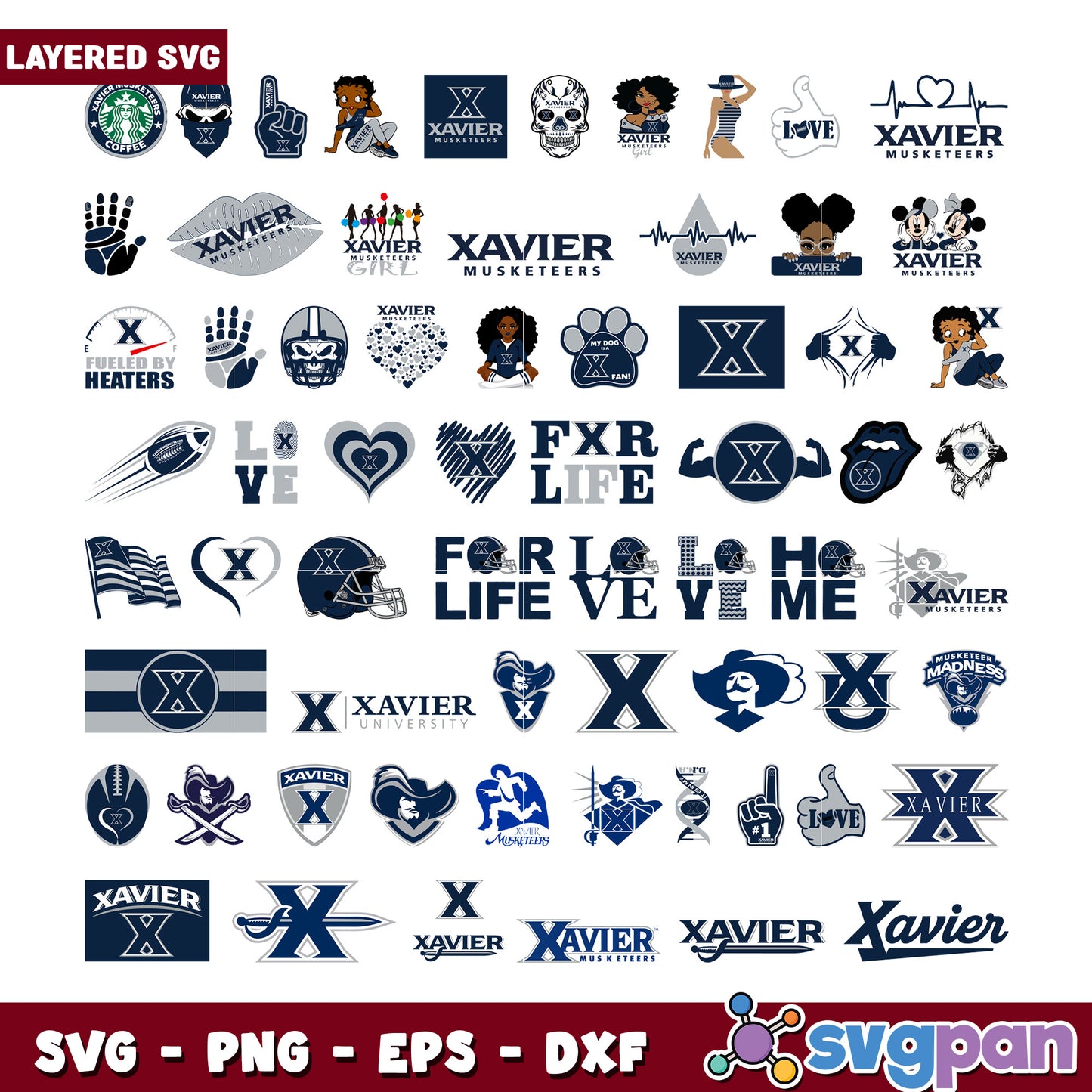 Xavier Musketeers SVG Bundle