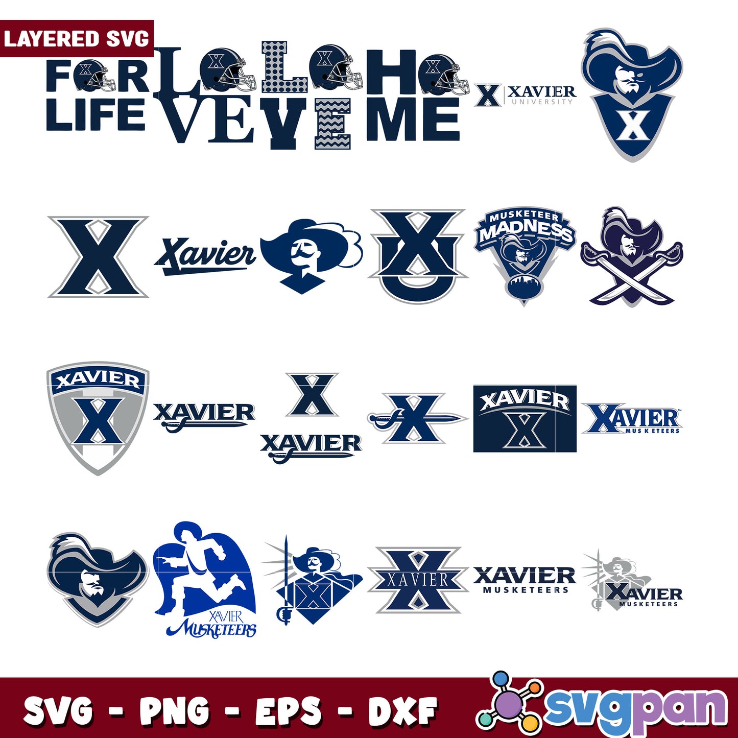 Xavier University SVG Bundle