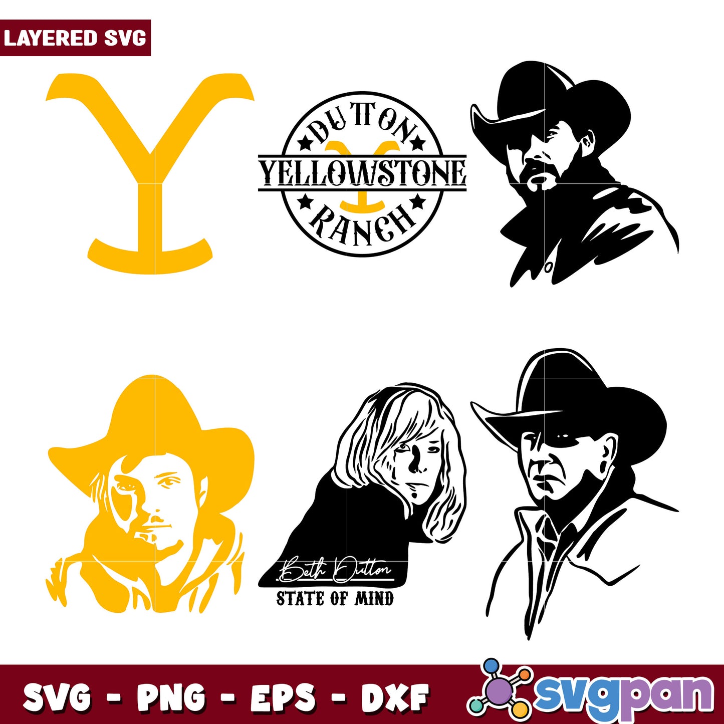 Yellowstone Bundled SVG Designs for Crafting Fun