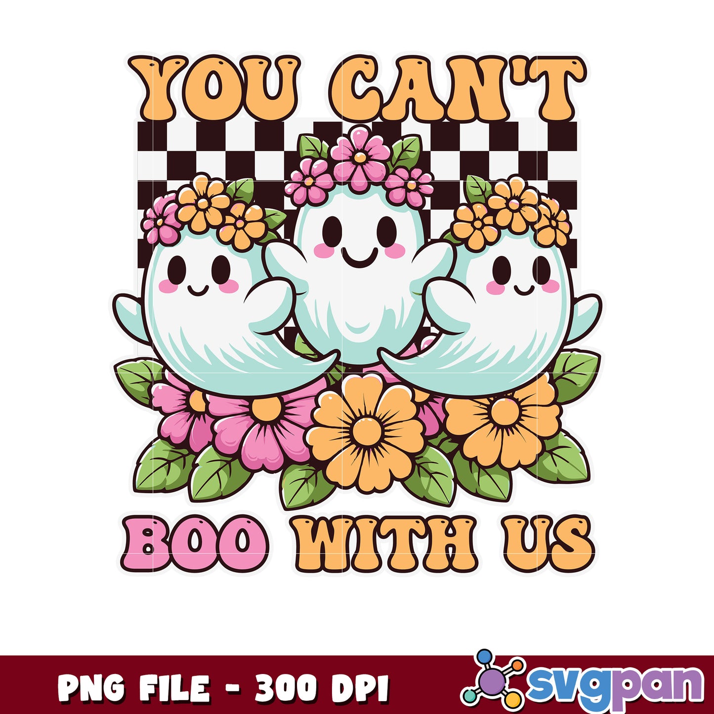 You cant boo with us png, trick or treat png, spooky halloween png