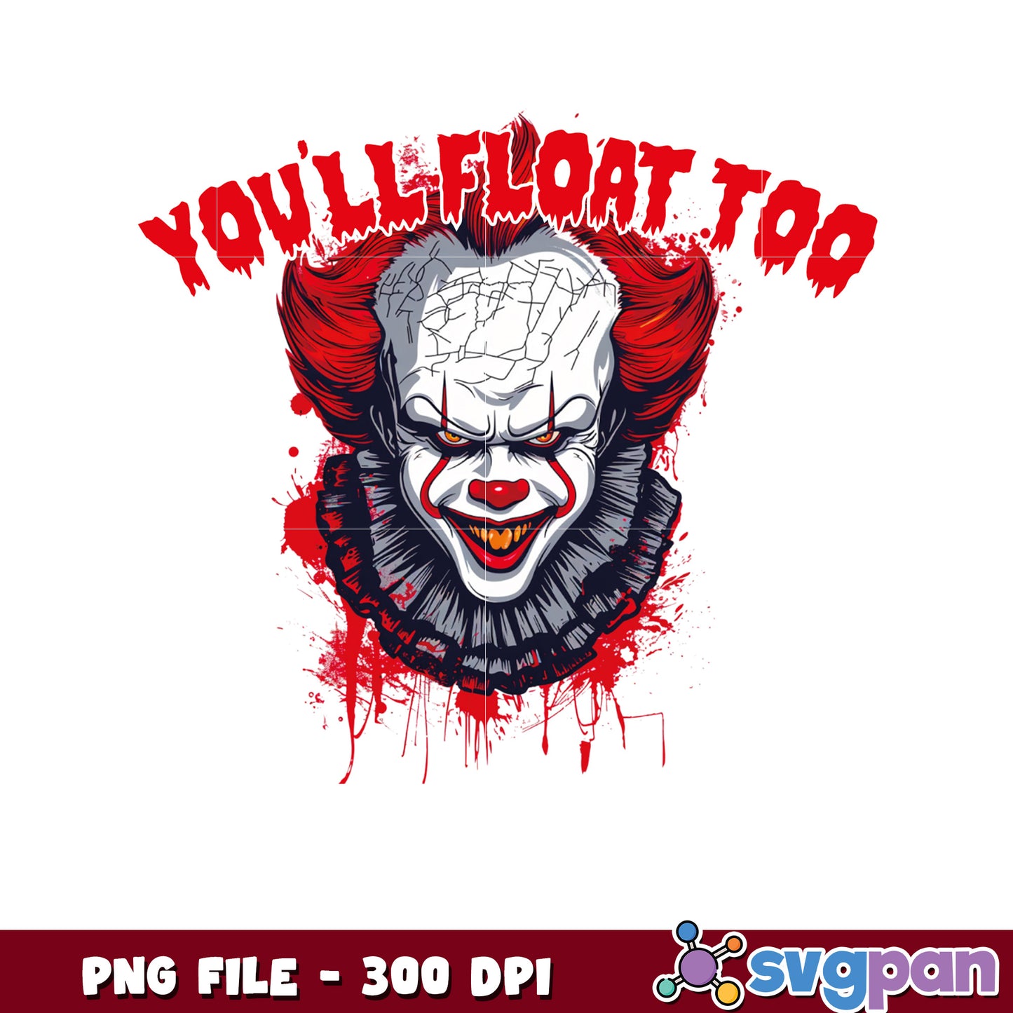 You will float too png, halloween time png, horror characters png