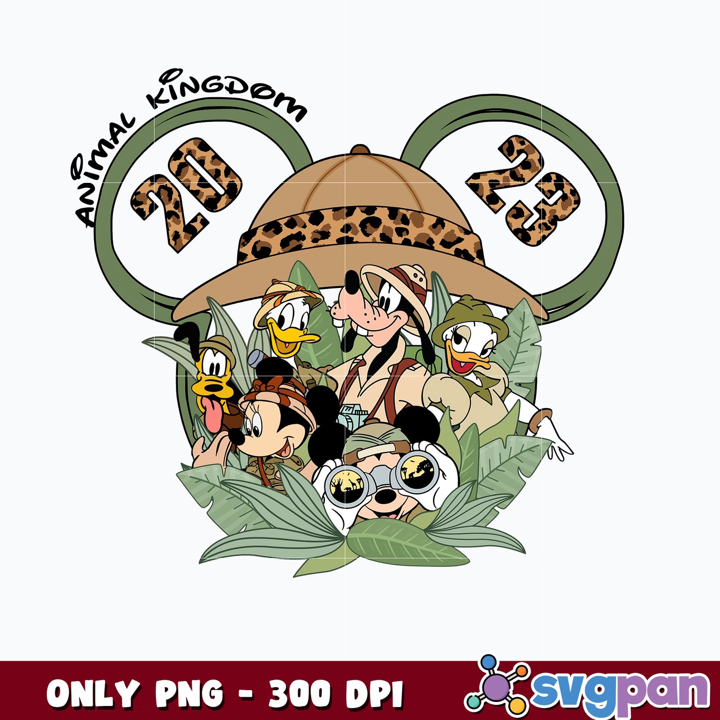 Mickey head animal kingdom 2023 png