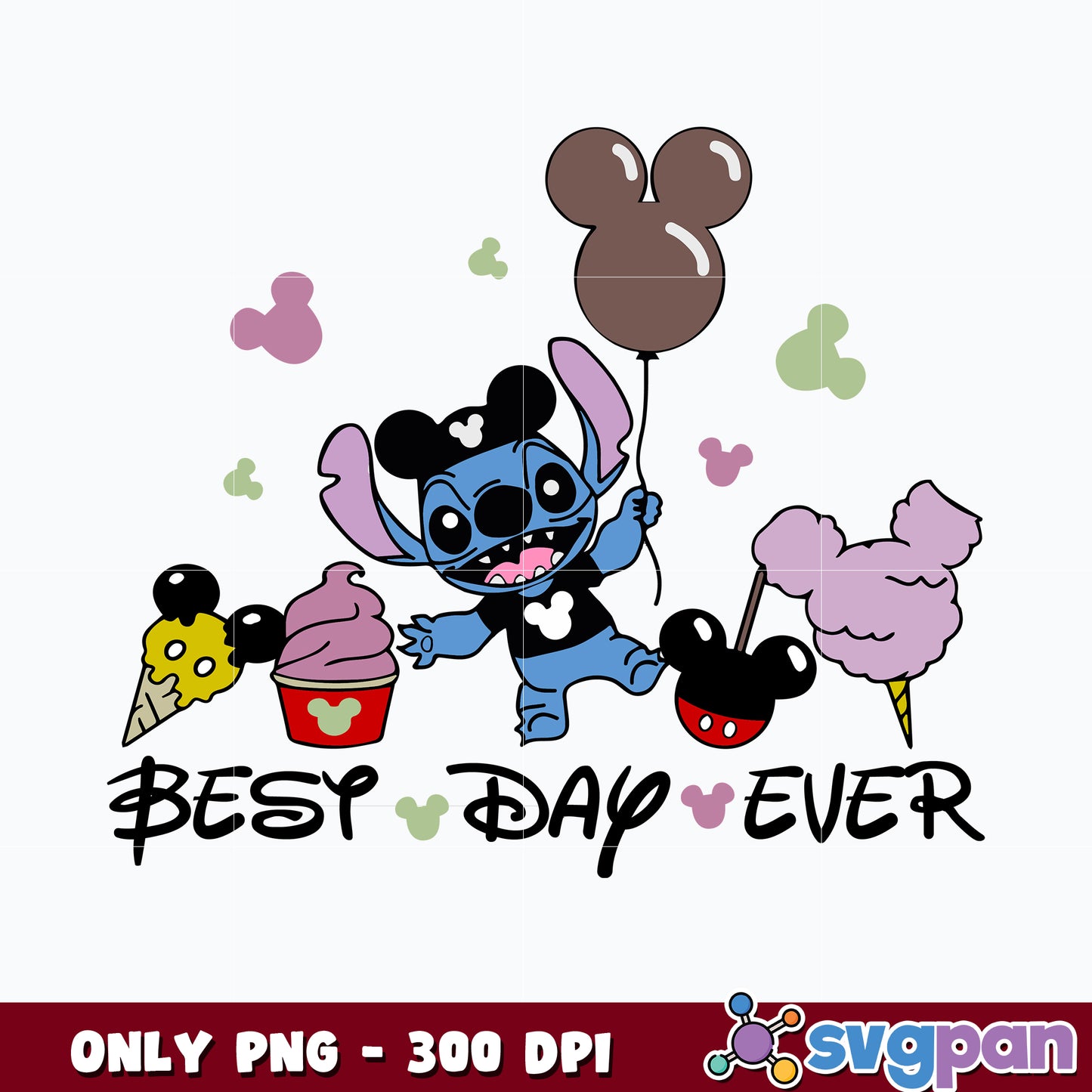 Stitch Disney Best Day Ever png