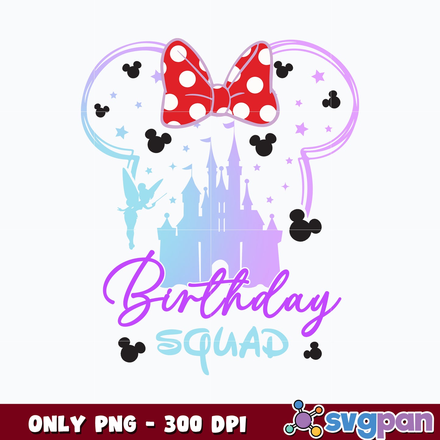 Minnie Mouse birthday squad png