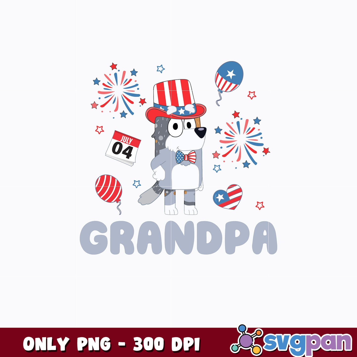 bluey grandpa cartoon png