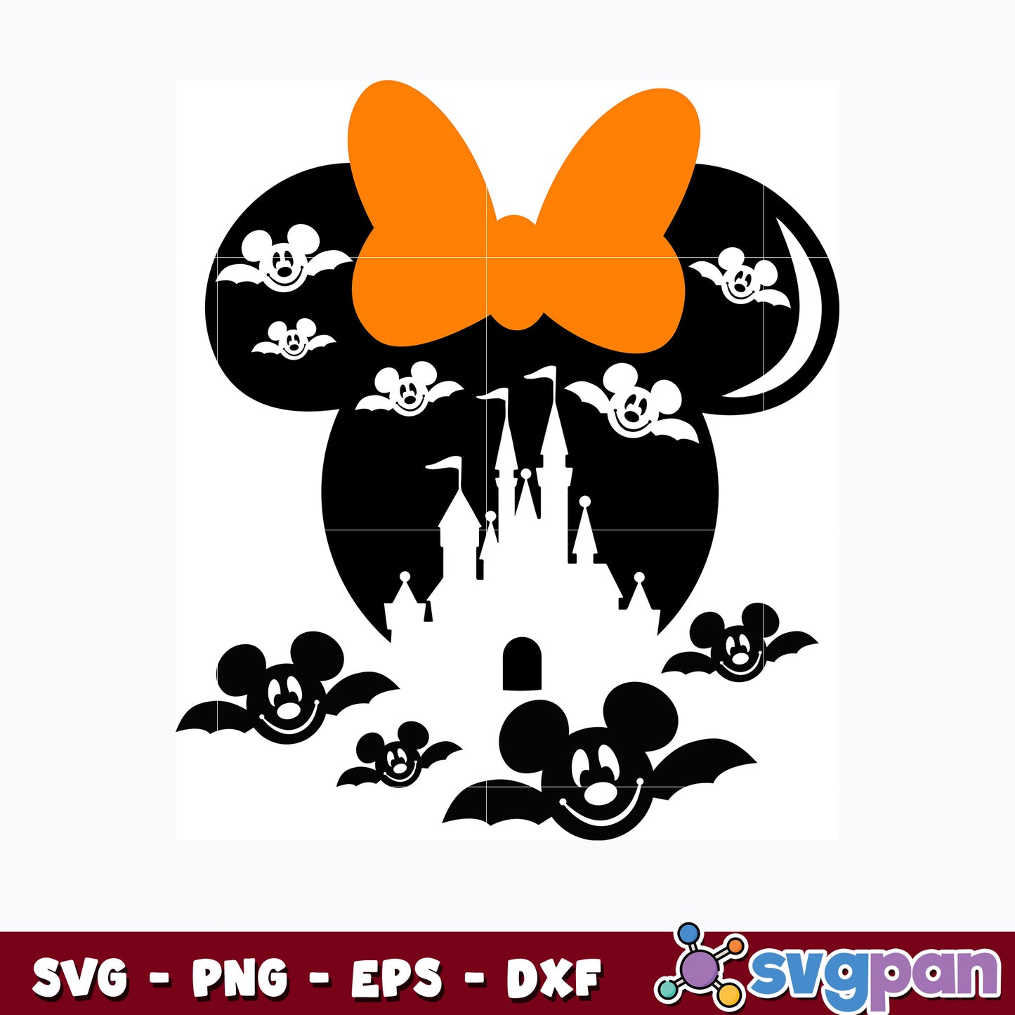 Minnie Halloween Party Castle Mouse svg