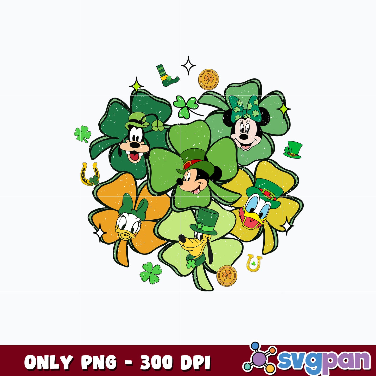 Mickey Mouse and Friends St. Patrick's Day png