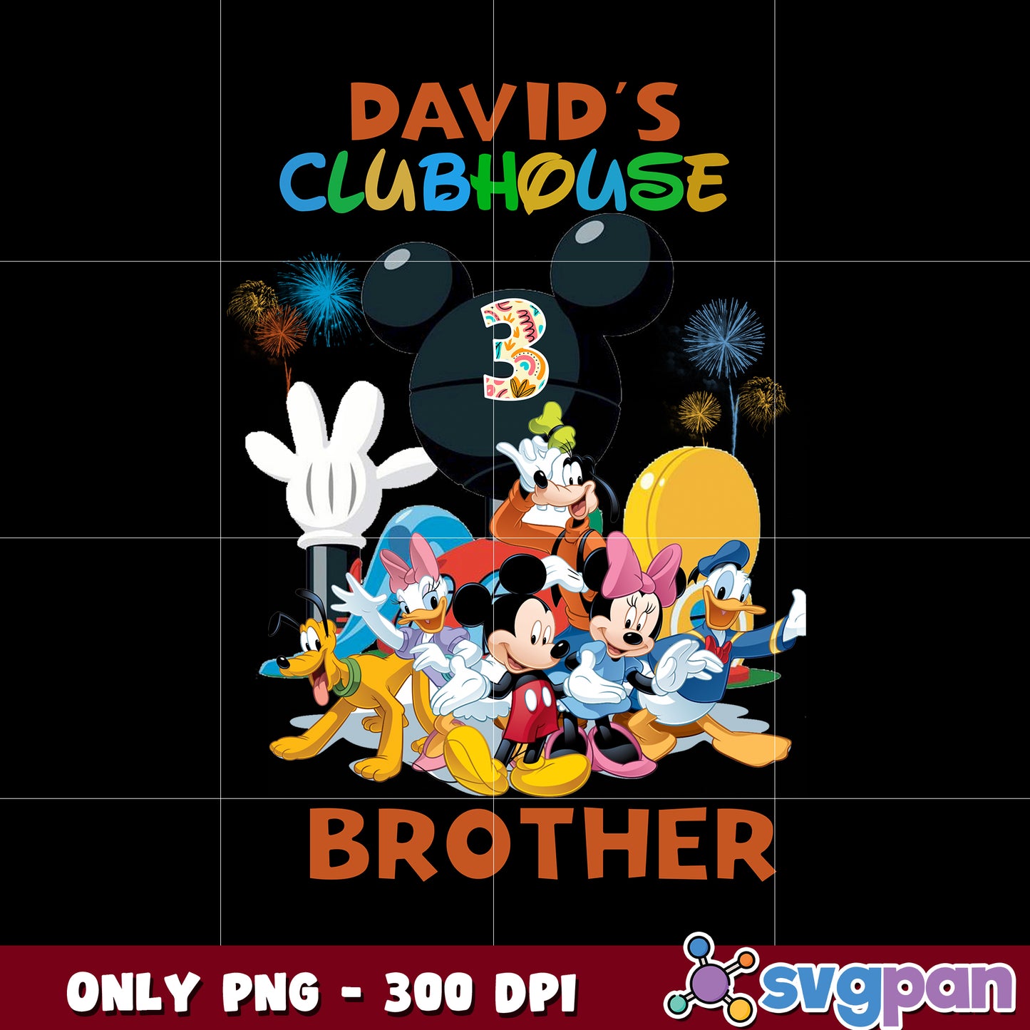 Mouse and Friends Brother 3rd David's Club House png