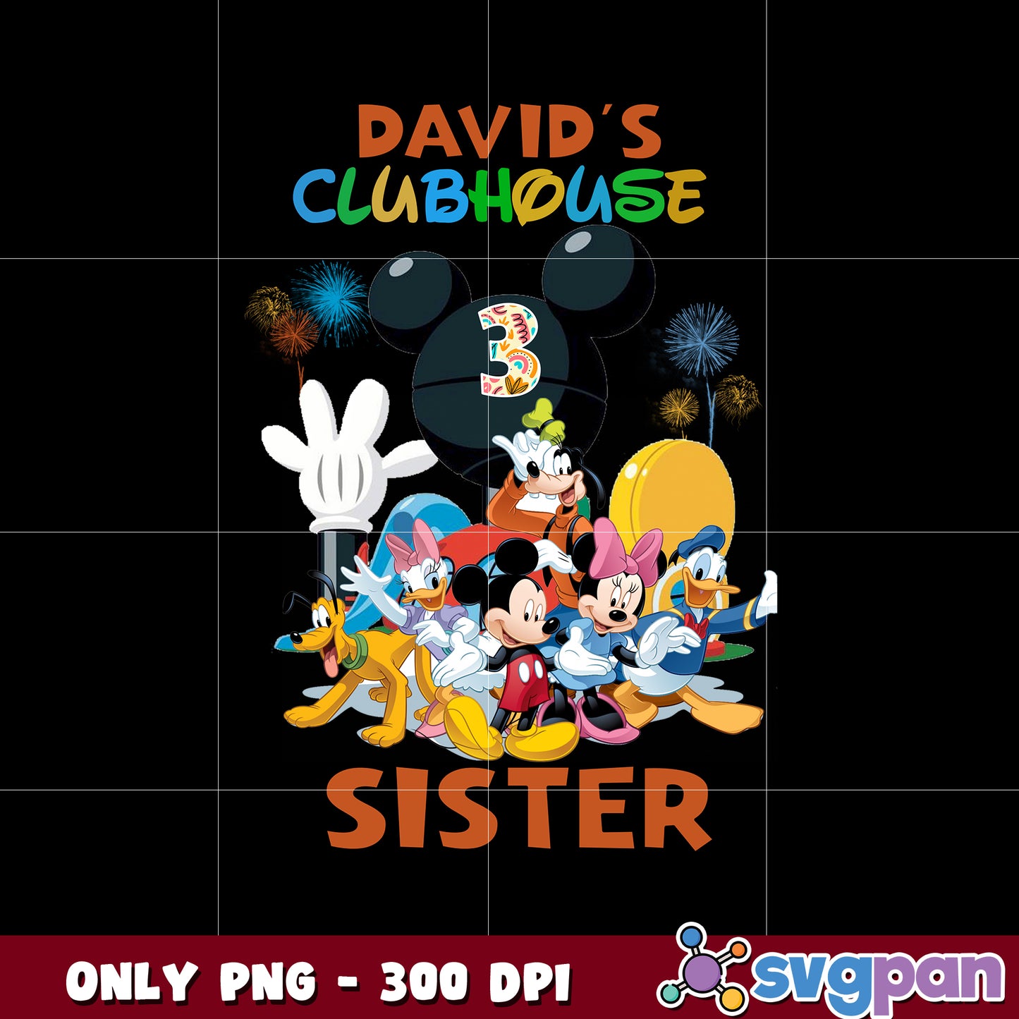 Mouse and Friends Sister 3rd David's Club House png