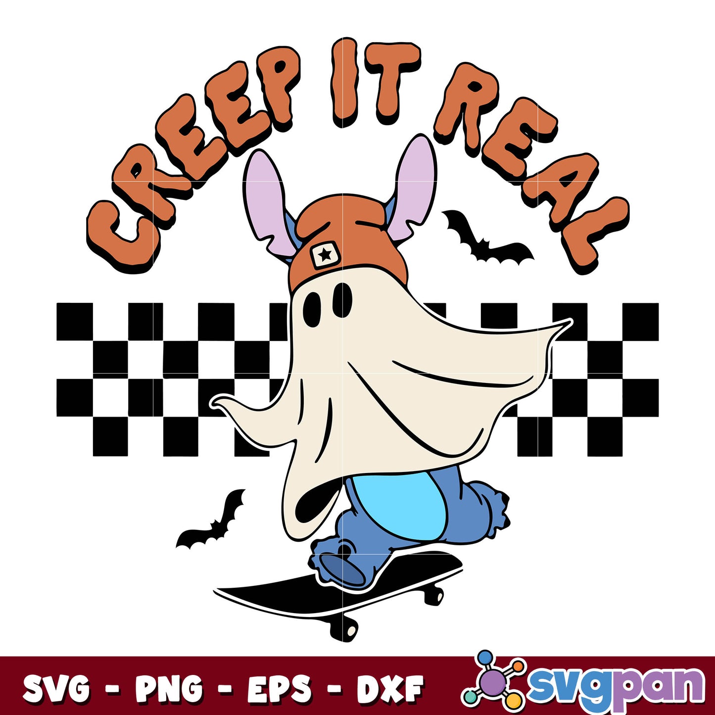 Stitch Halloween Creep It Real svg