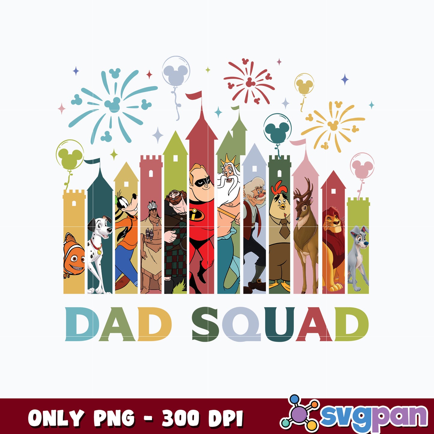 Dad Squad Png, Happy Father's Day Png