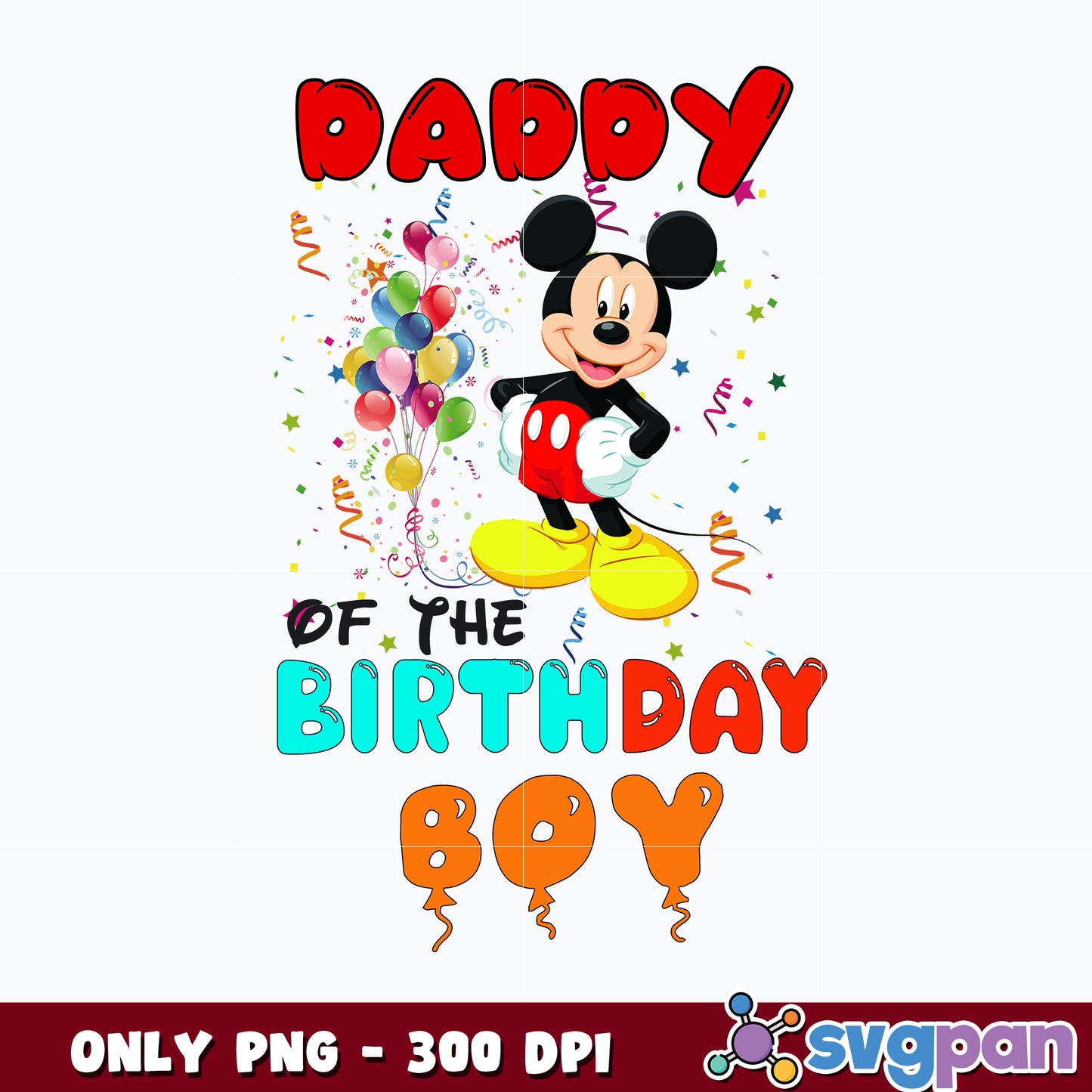 Daddy Of The Birthday boy png
