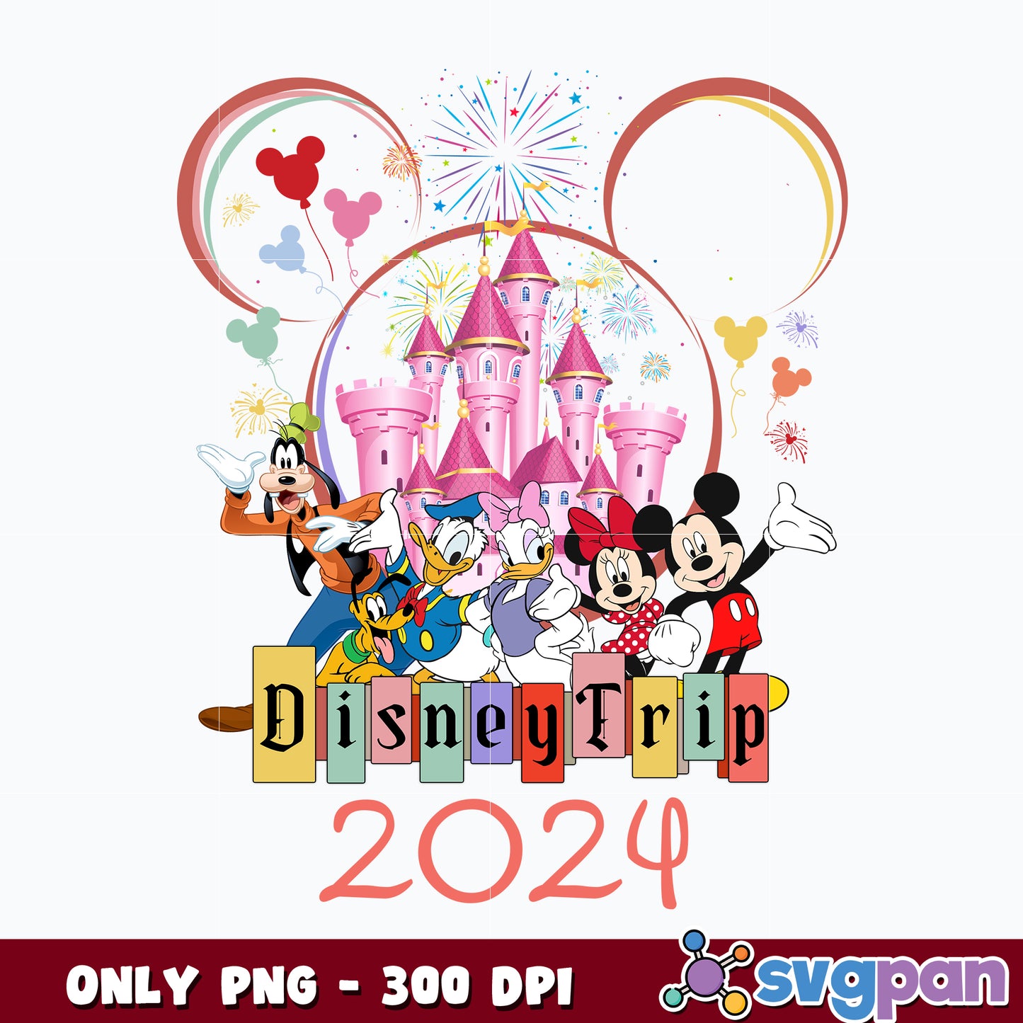 Family Vacation 2024 Png, Magical Kingdom png