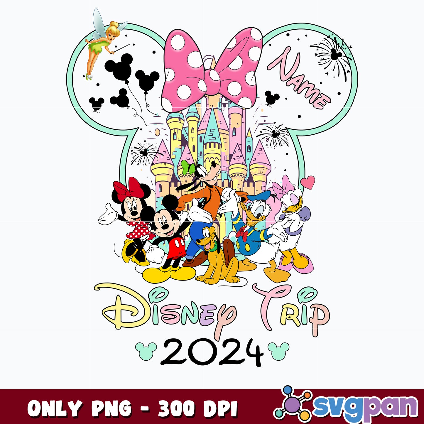 Minnie Mouse Disney Trip 2024 png