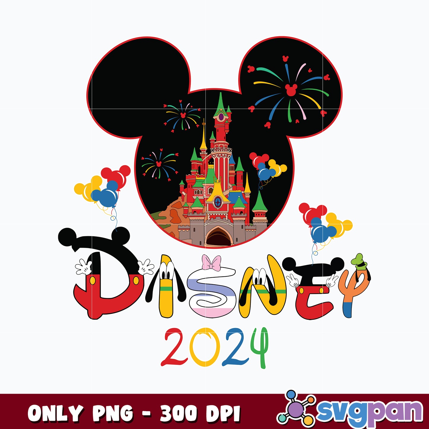 Orange castle mickey disney 20224 png