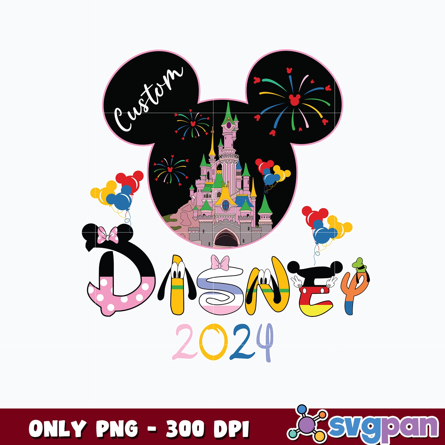 Orange castle mickey disney Custum 2024 png