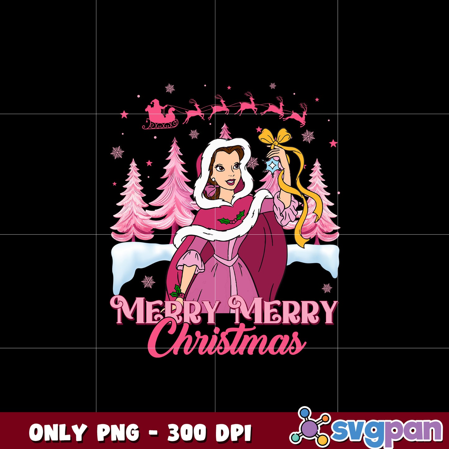 Belle's Merry Merry Christmas png