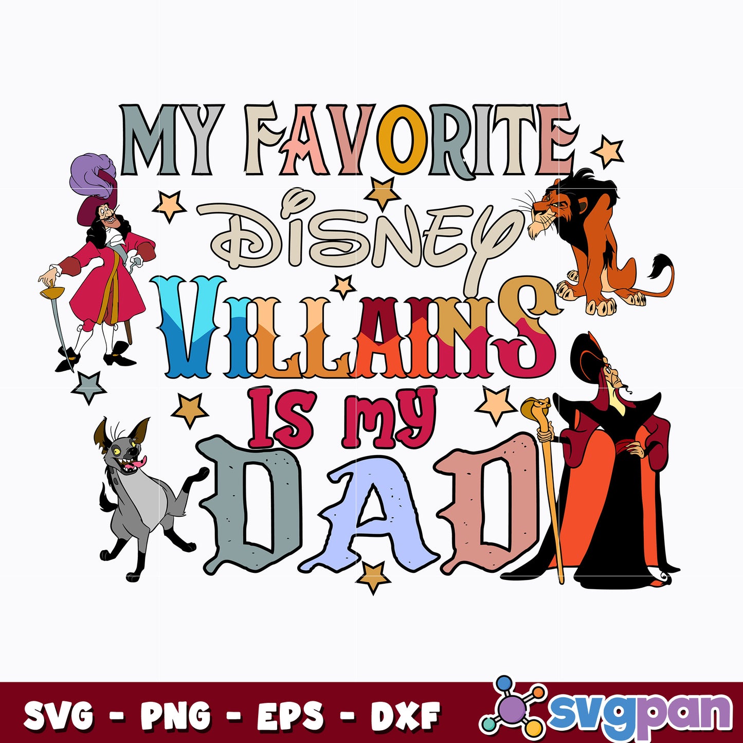 My Favorite Villain Is My Dad Svg, Fathers Day Svg