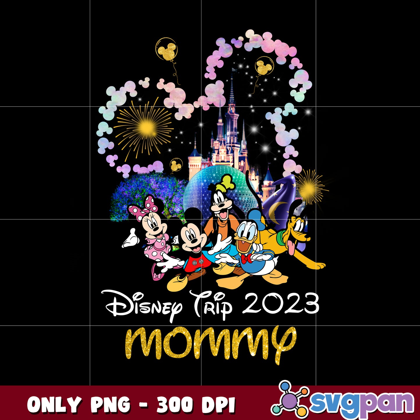 Mommy Mouse and Friends Disney Trip 2023 png
