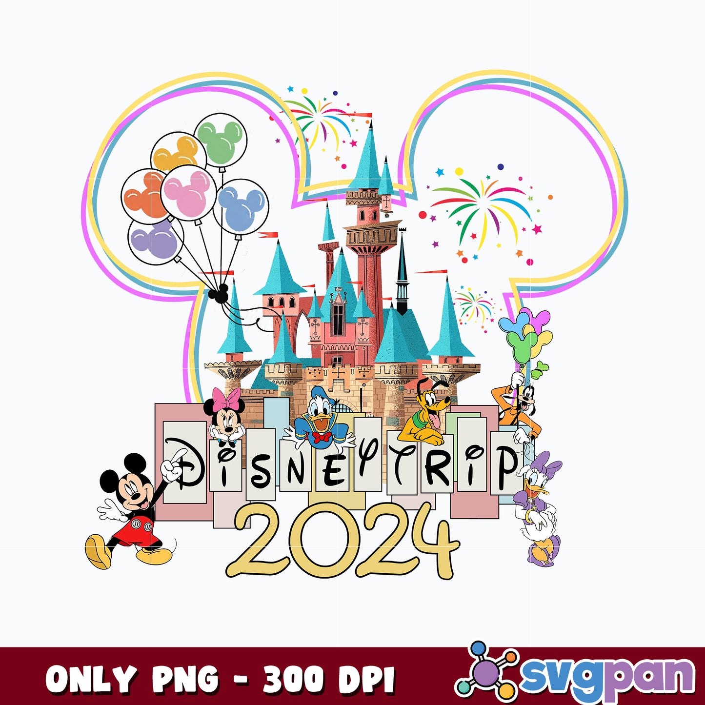 Mickey mouse friends disney trip 2024 png