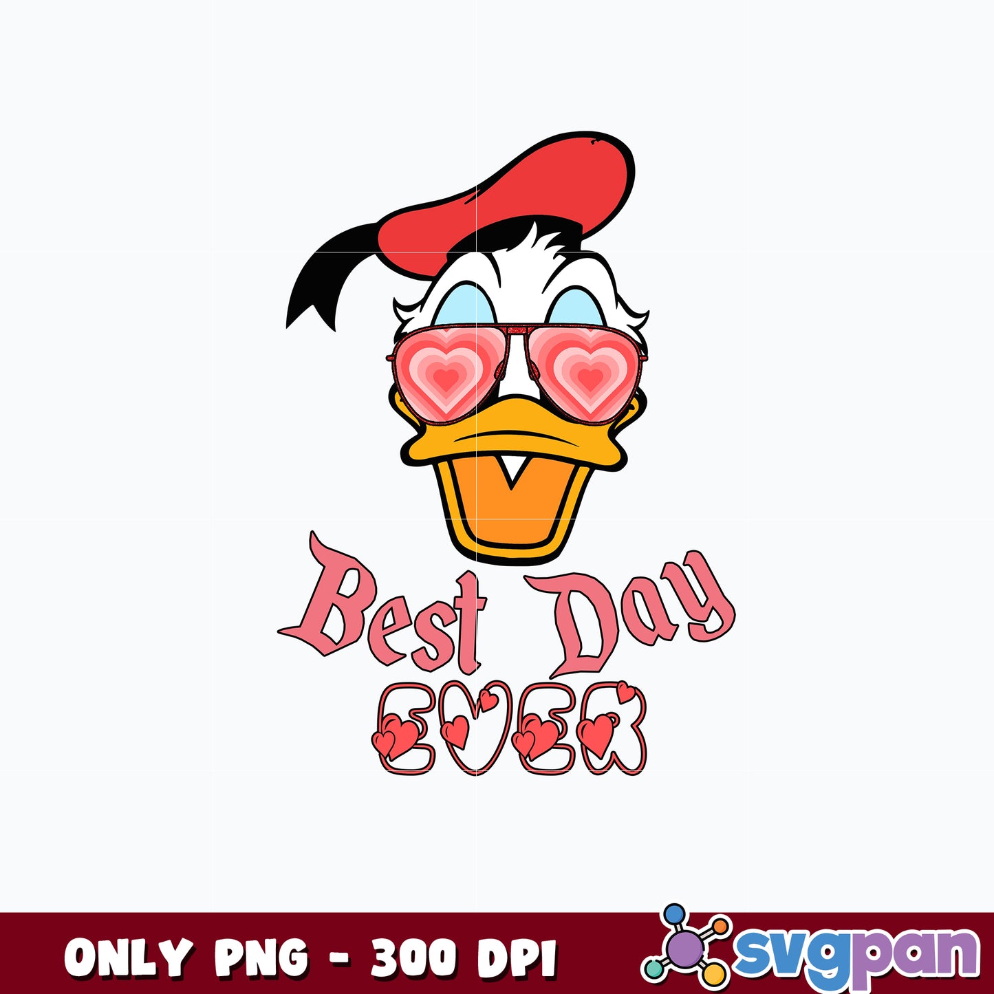 Donald Duck png, Best Day Ever png