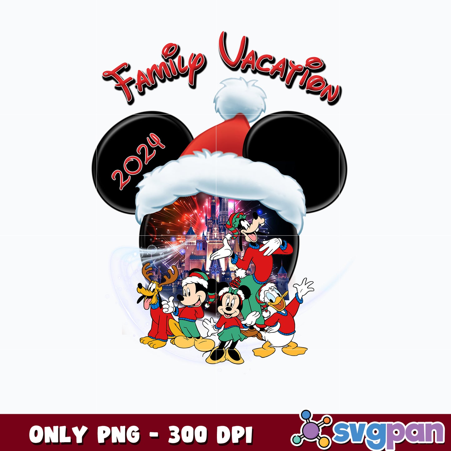 Mickey mouse And Friends Family Vacations 2024 png