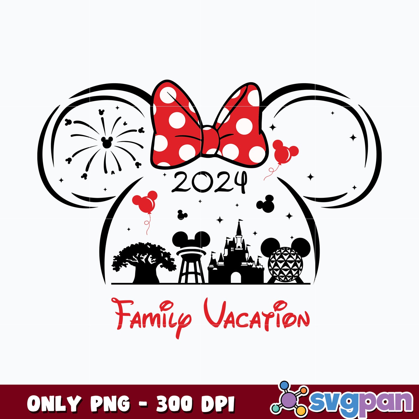 Minnie mouse disney 2024 png