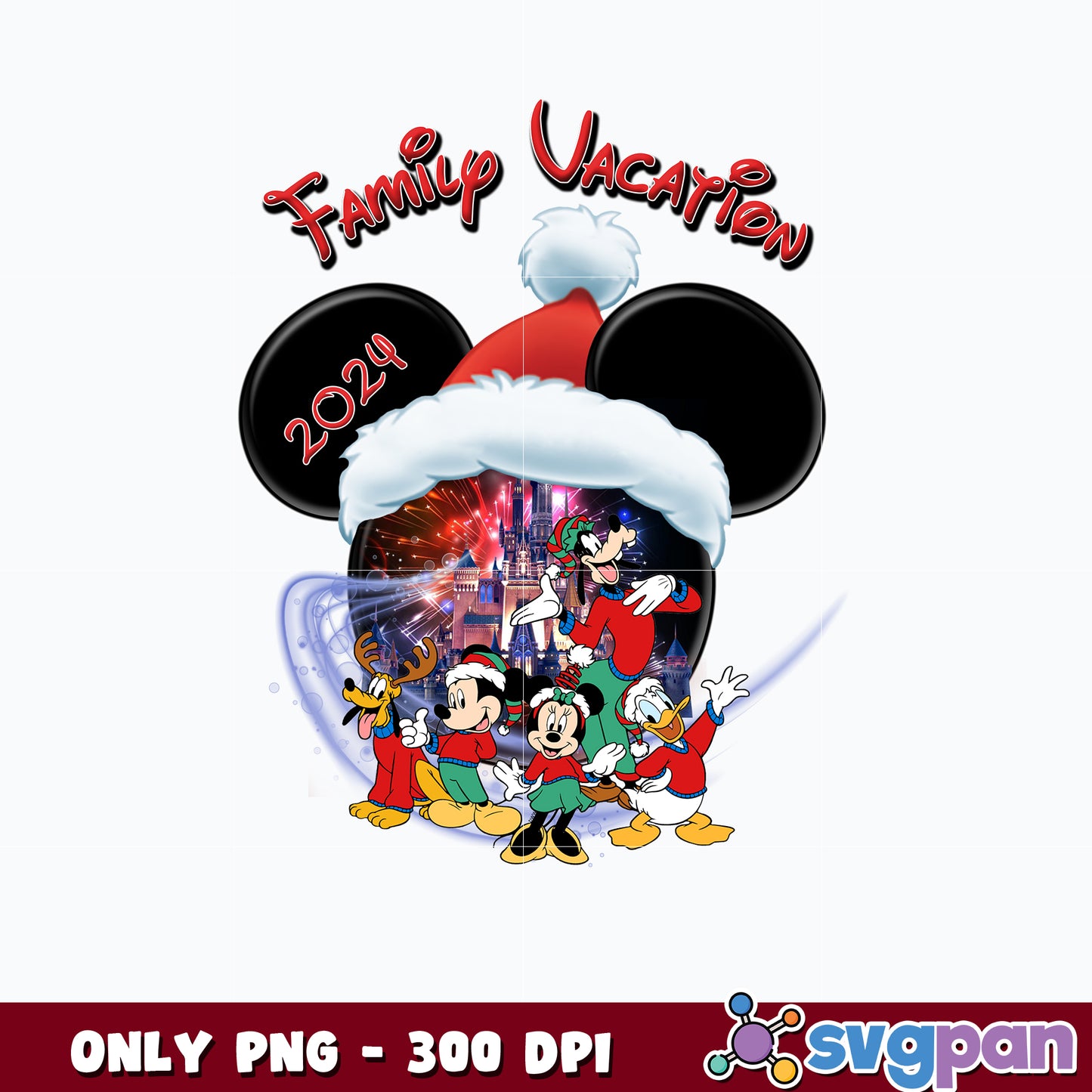 Family Vacations 2024 Mickey mouse And Friends png