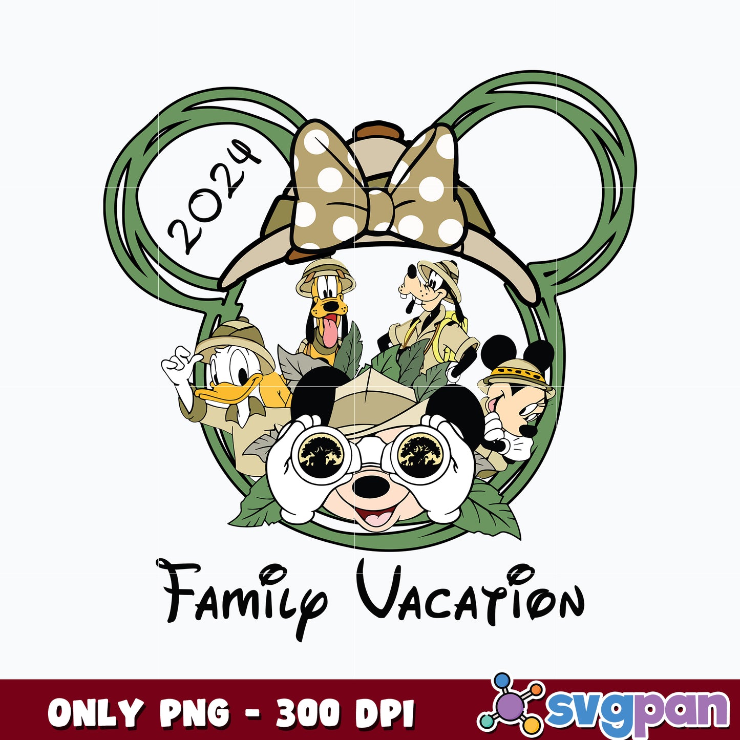 Minnie and Friends Family Vacation Animal Kingdom Png