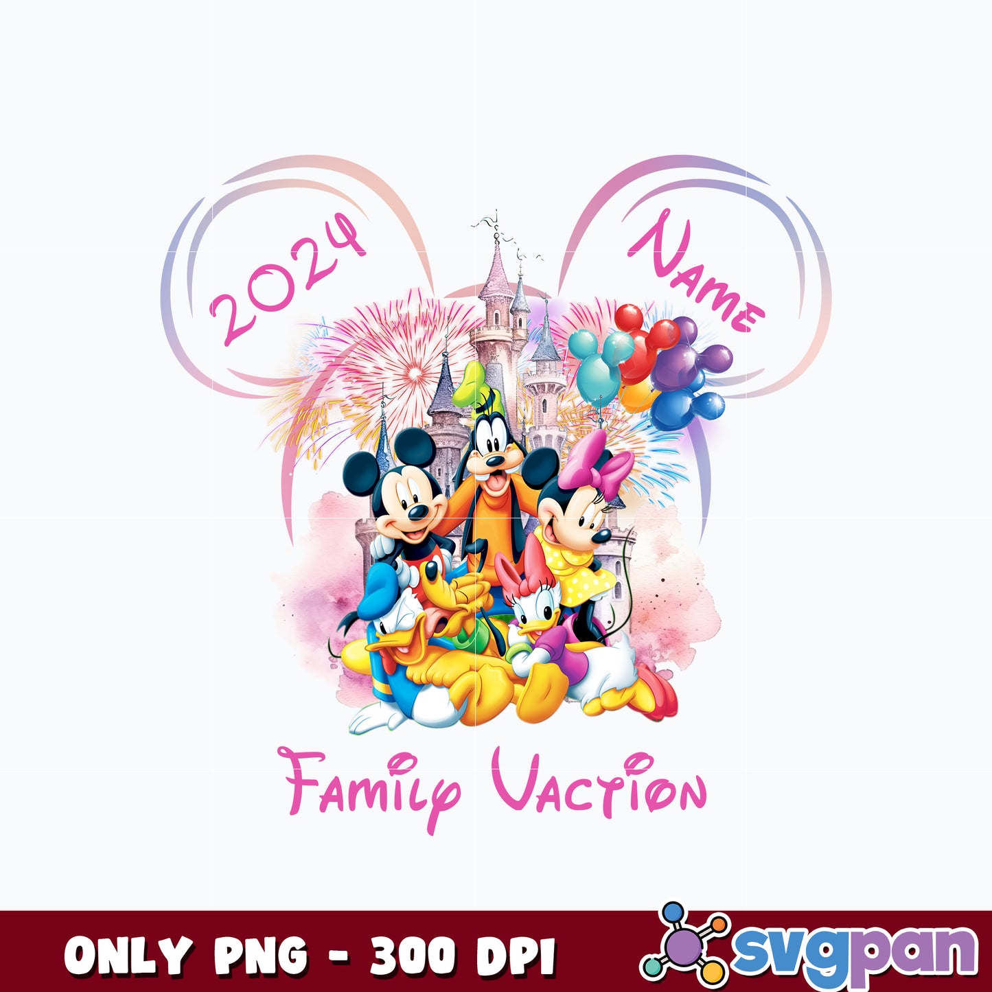 Name Mickey Mouse And Friends Family Vacation 2024 Png