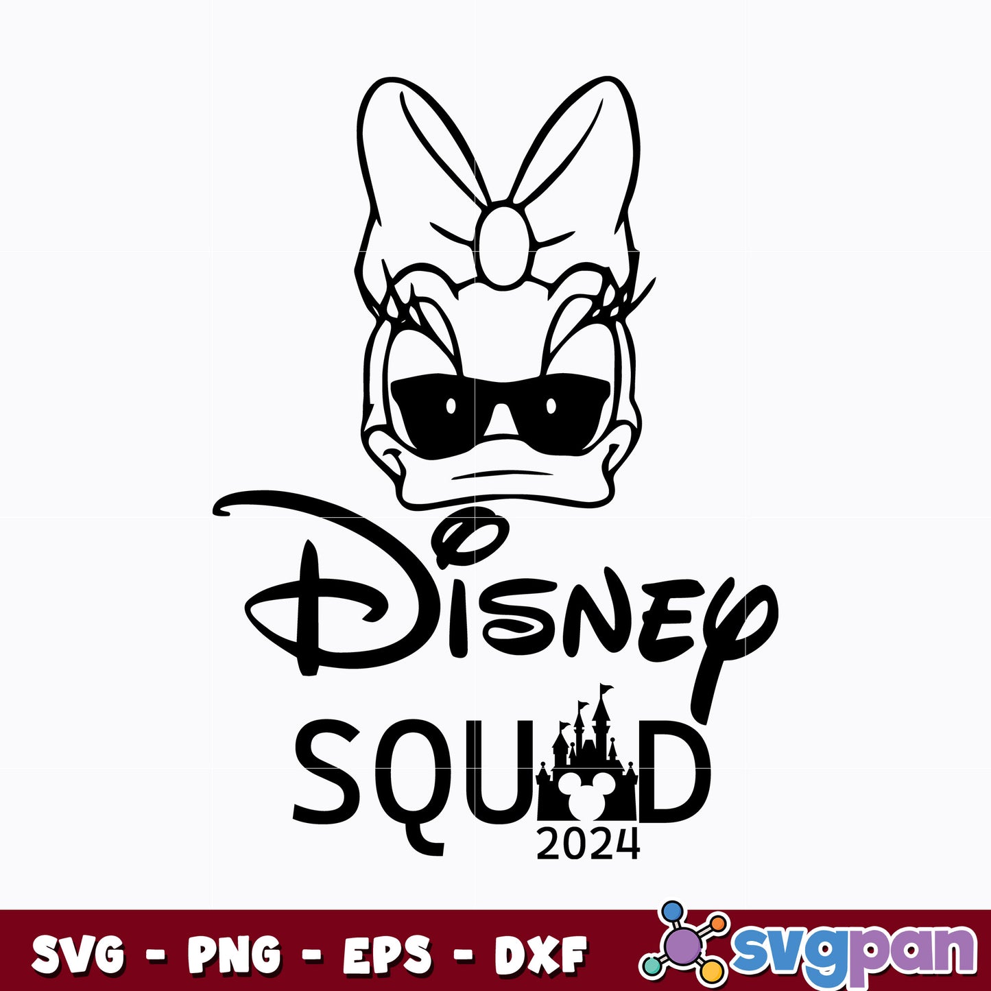 Daisy head disney squad 2024 svg